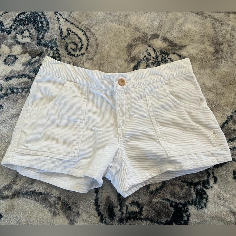 White Corduroy Hipster Shorts - Tilt